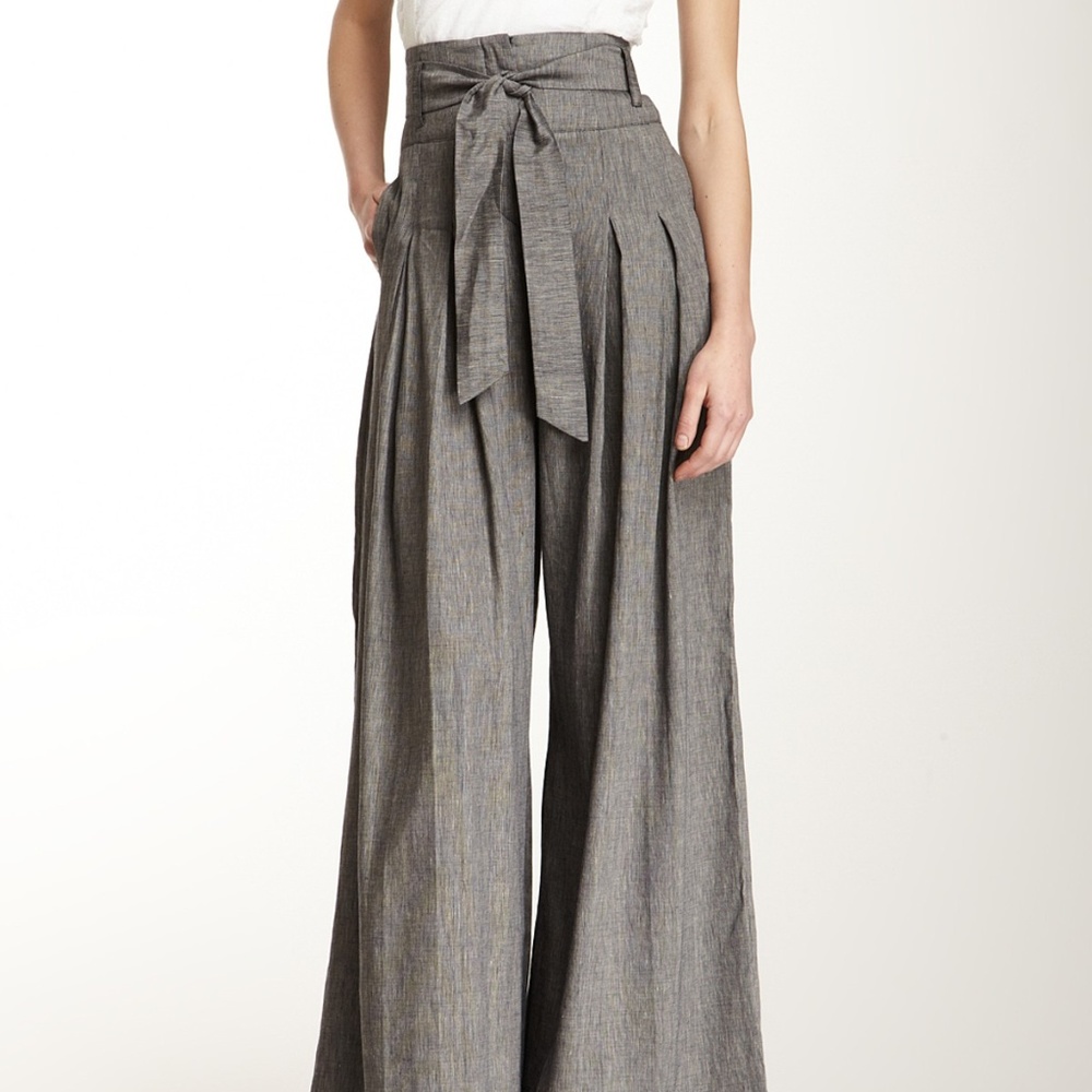 L.A.M.B. Cross Dyed Linen Blend Culotte Pant